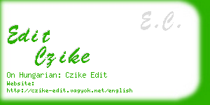 edit czike business card